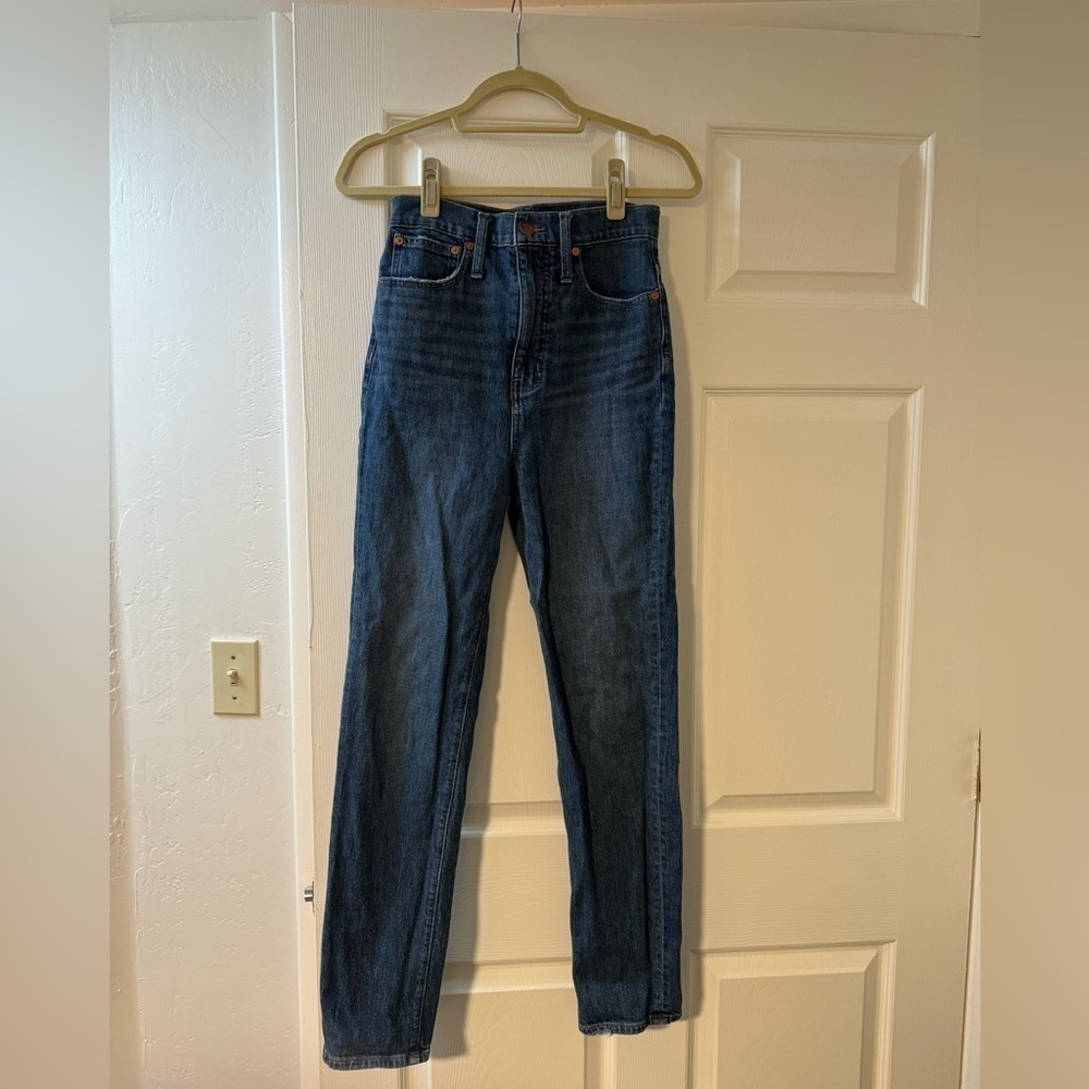 Madewell dark wash high waisted mom jeans